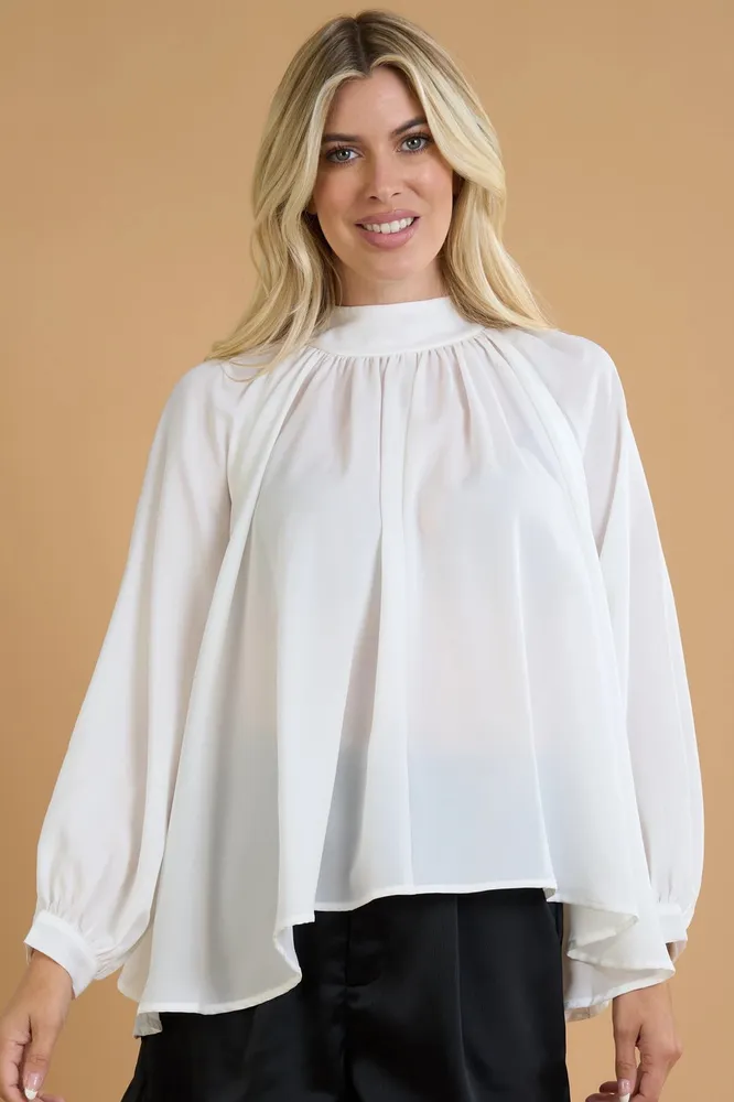 GLAM BLOUSE L/S WH218134