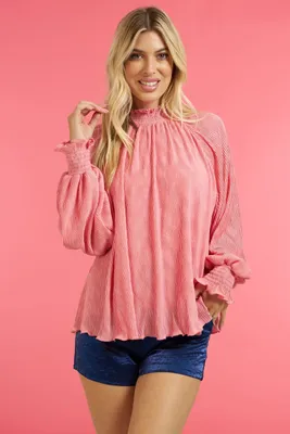 GLAM BLOUSE L/S CHERRY218236