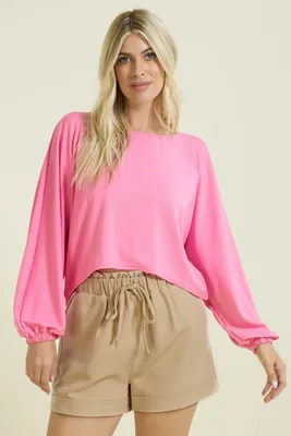GLAM BLOUSE L/S PINK218241
