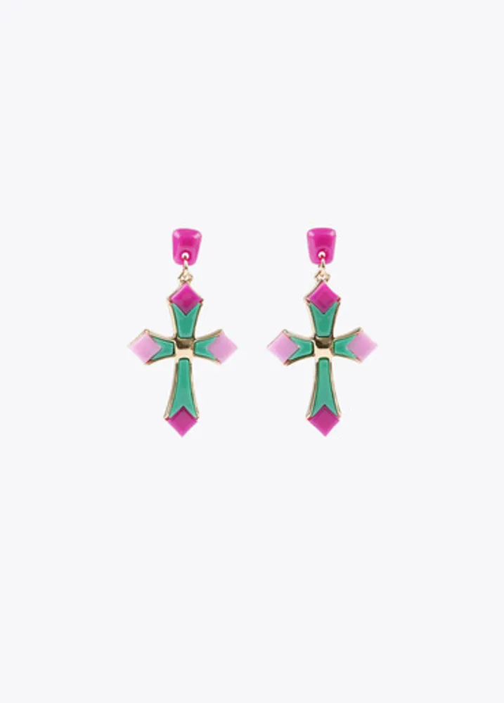 L.C.D.MUNT 2T CROSS EARRINGS G218723