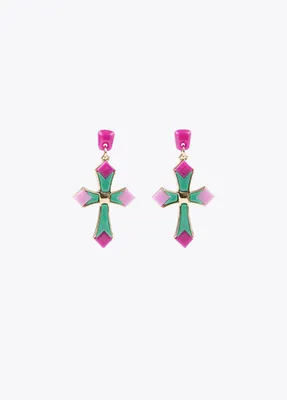 L.C.D.MUNT 2T CROSS EARRINGS G218723