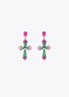 L.C.D.MUNT 2T CROSS EARRINGS G218723