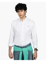 H&N CAMISA L/S BLANCO219090