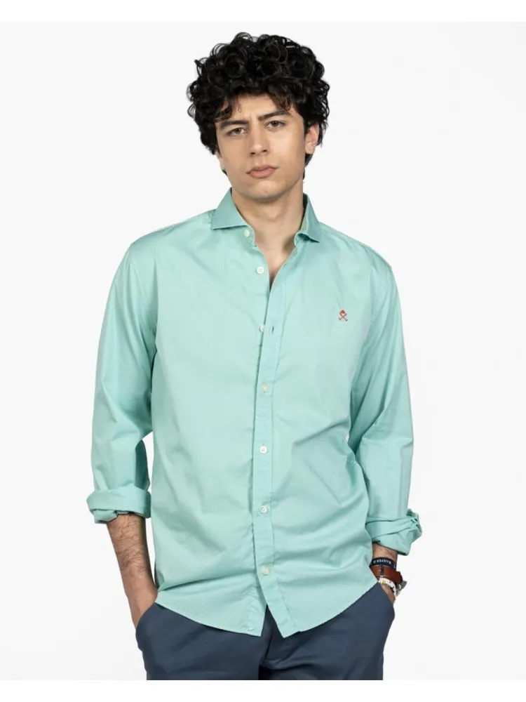 H&N CAMISA L/S VERDE219103