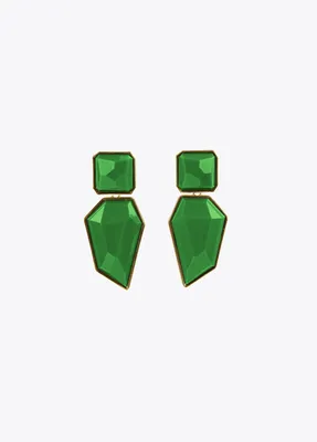 L.CDM EARRING GREEN220551