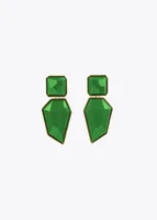 L.CDM EARRING GREEN220551