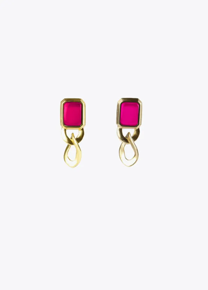 L.CDM EARRING FUSCHIA220552