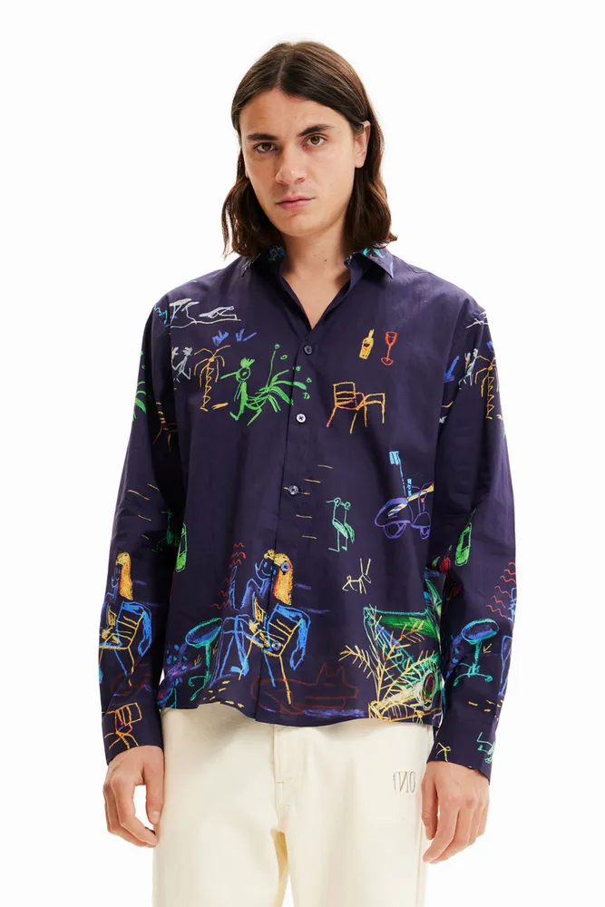 DESIGUAL SHIRT L/S NAVY220967