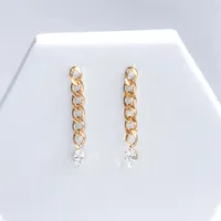 M16 CUBANA CHAIN DIAMOND EARRI219543