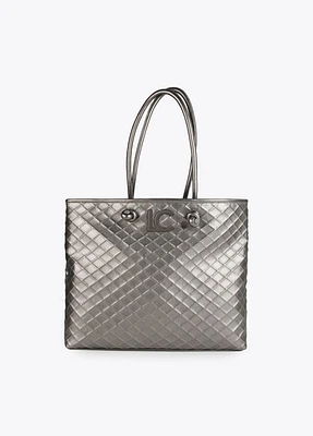 LOLA DIAMOND TOTE BAG GREY226136