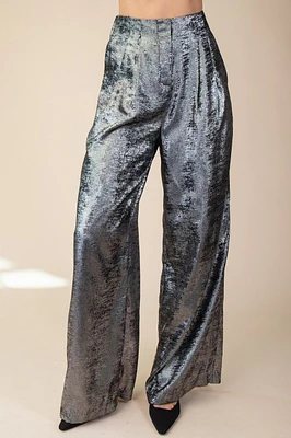 GLAM WIDE LEG PANT SILVER226524