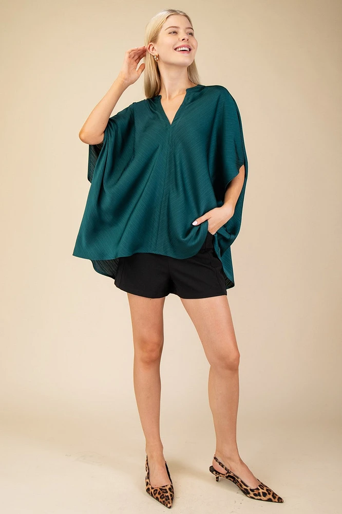 GLAM OVERSIZE TOP H.GREEN226537