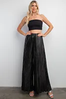 GLAM WIDE PANTS BLK221944