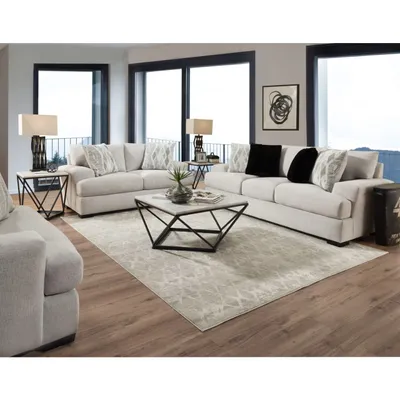 Dominick Silver Sofa and Loveseat