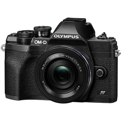 Olympus OM-D E-M10 Mark IV Mirrorless Camera with 14-42mm EZ Lens (Black) - V207132BU000