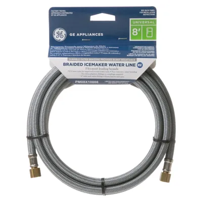 GE® 8’ Universal Braided Water Line for Icemaker and/or Dispenser (PM08X10008)