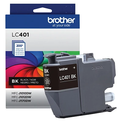 Brother LC401BKS Standard-yield Ink, Black