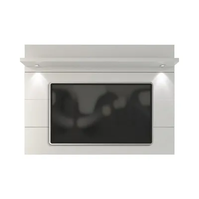 Cabrini Floating Wall TV Panel in White Gloss