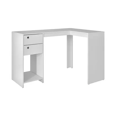 Palermo Classic L-Desk in White