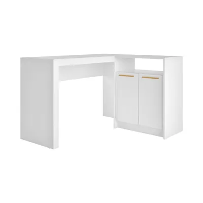 Kalmar L -Shaped  Desk in White