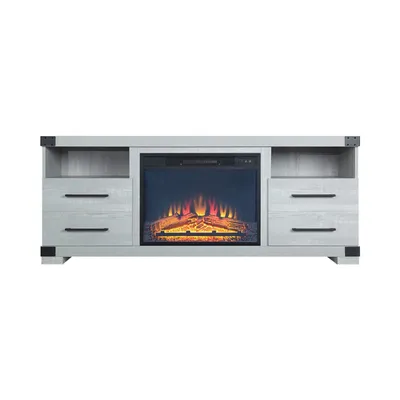 Richmond 60” Fireplace TV Stand in Grey.