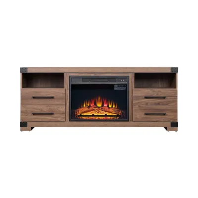 Richmond 60” Fireplace TV Stand in Brown