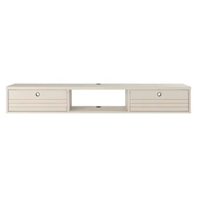 Liberty 62.99” Floating  Desk in Off White