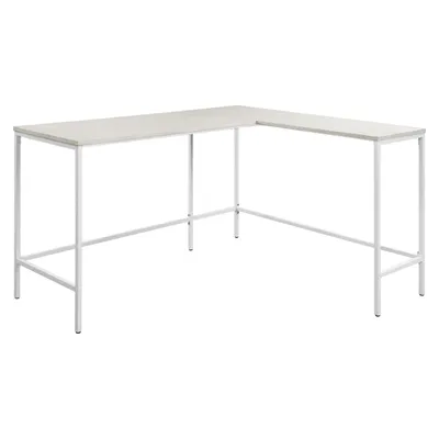 Contempo L-shaped Desk in White Oak Finish