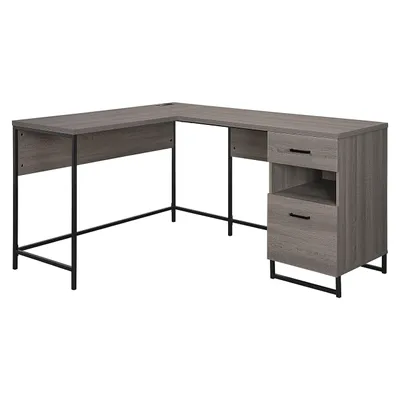 Hagney Lane L-Shape Desk with Power and Storage
