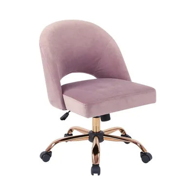 Lula  Chair in Lavender Fabric with Rose Gold Base