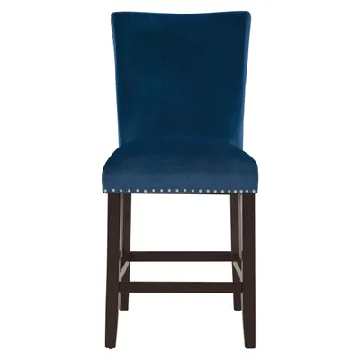 Milan Blue Velvet Side Chair