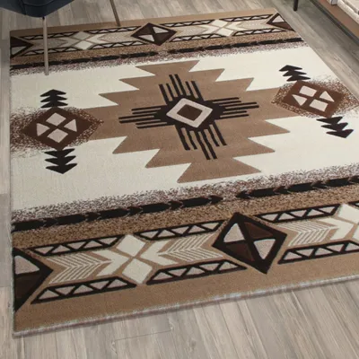 Mohave Collection 5' x 7' Traditional Southwestern Style Area Rug