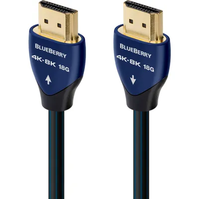AudioQuest BlueBerry 4K-8K 18Gbps 7.5ft HDMI Cable - HDM18BLU225