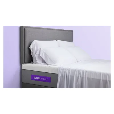 Purple Stretch Sheets-White Twin XL
