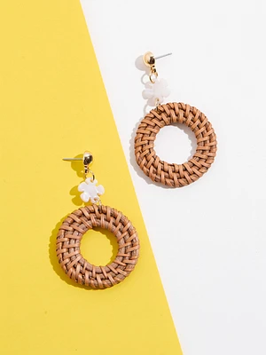 Rattan Ring Earrings