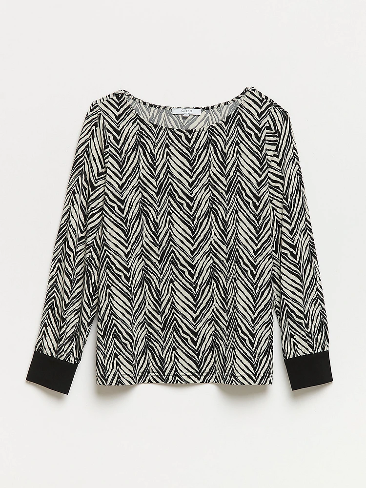 Petite Relaxed Fit Long Sleeved Top