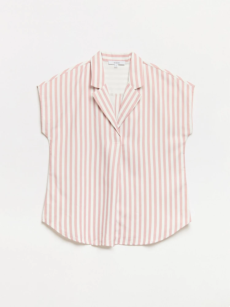 Relaxed Back Button Blouse