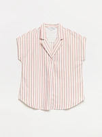 Relaxed Back Button Blouse