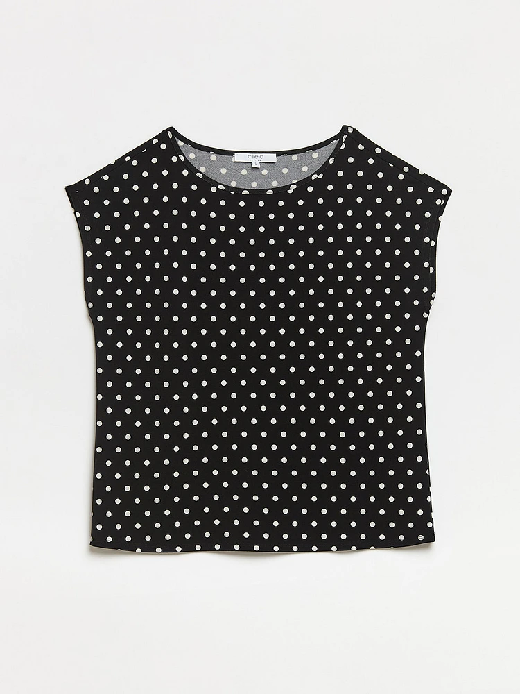 Petite Cap Sleeve Crepe Top