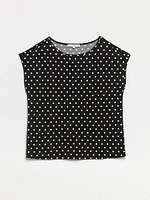 Petite Cap Sleeve Crepe Top