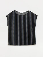 Cap Sleeve Crepe Top