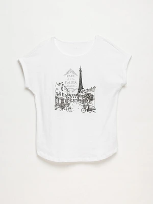 Paris Rolled Sleeve T-Shirt