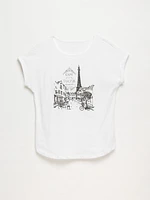 Paris Rolled Sleeve T-Shirt