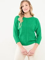Boatneck Green Striped Sweater