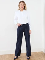 Trisha Navy Scuba Crepe Wide Leg Pants