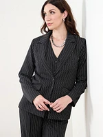 The Executive Blazer Grey Stripe