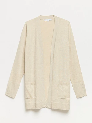 Open Knit Long Cardigan