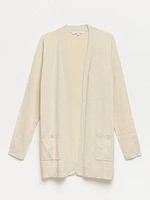 Open Knit Long Cardigan