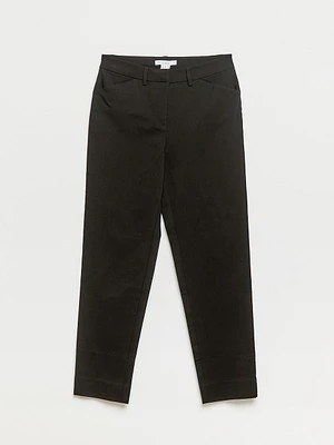 Christy Slim Black Ankle Pant Microtwill