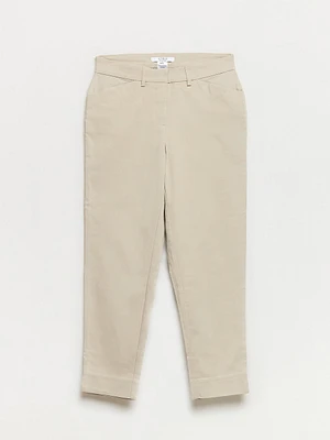 Christy Slim Ankle Pant Stone Microtwill